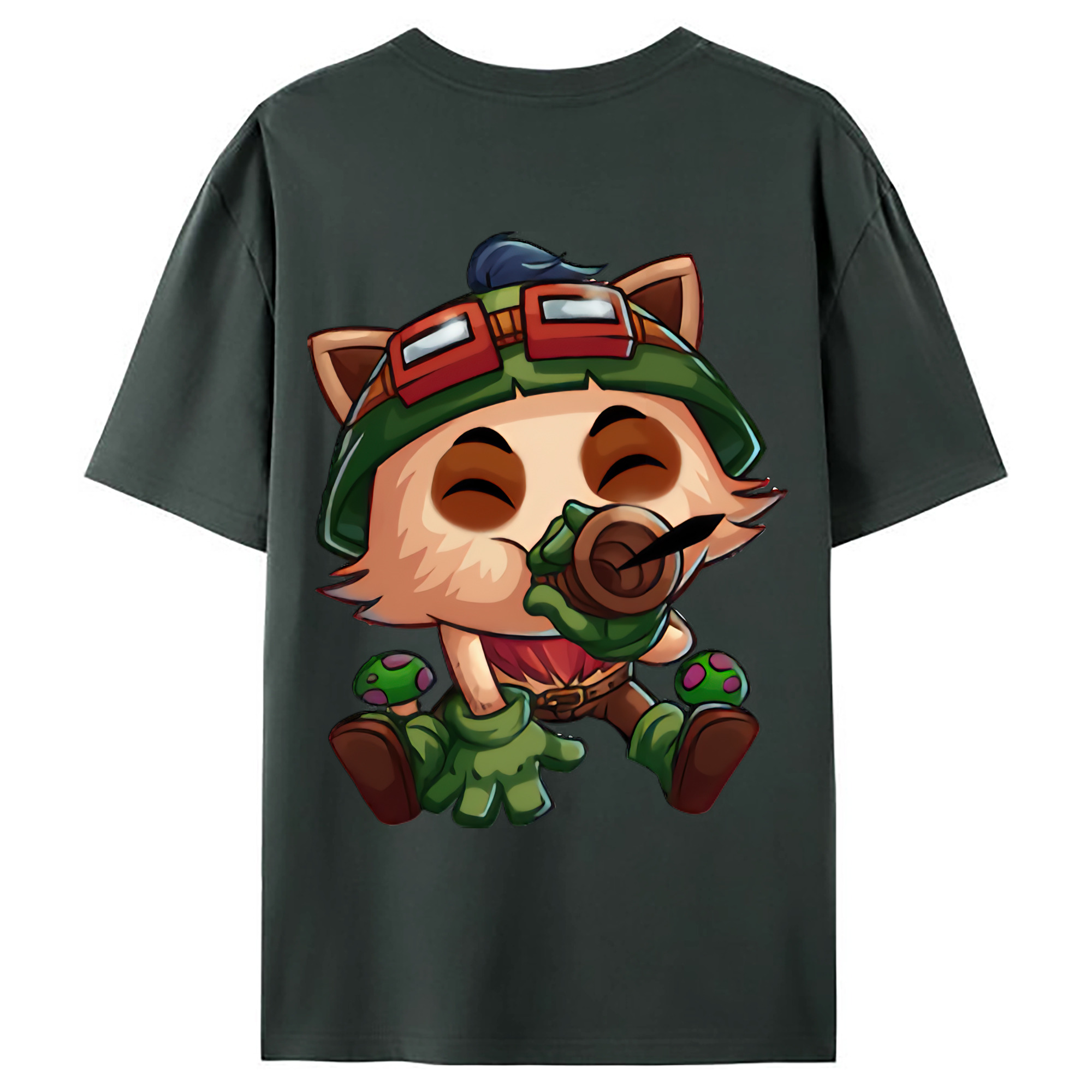 （画像用） リーグ・オブ・レジェンド League of Legends LOL 綿100％ メンズ半袖Tシャツ（バックプリント） 通気性